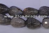 CLB505 15.5 inches 13*18mm faceted teardrop labradorite beads