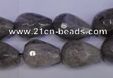 CLB506 15.5 inches 15*20mm faceted teardrop labradorite beads