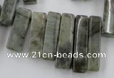 CLB51 15.5 inches multi size wand labradorite gemstone beads