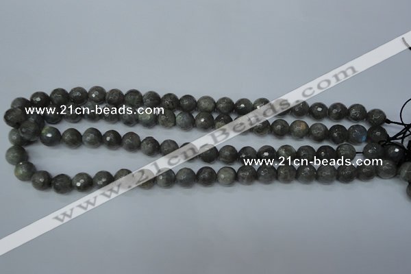 CLB513 15.5 inches 10mm faceted round labradorite gemstone beads