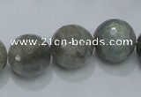 CLB52 15.5 inches 16mm faceted round labradorite gemstone beads