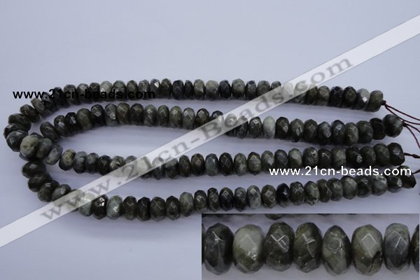 CLB55 15.5 inches 7*12mm faceted rondelle labradorite beads