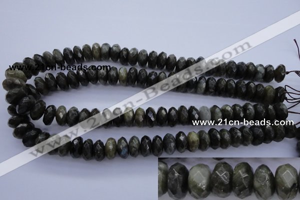 CLB56 15.5 inches 7*14mm faceted rondelle labradorite beads