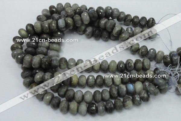 CLB60 15.5 inches 12*18mm faceted rondelle labradorite beads