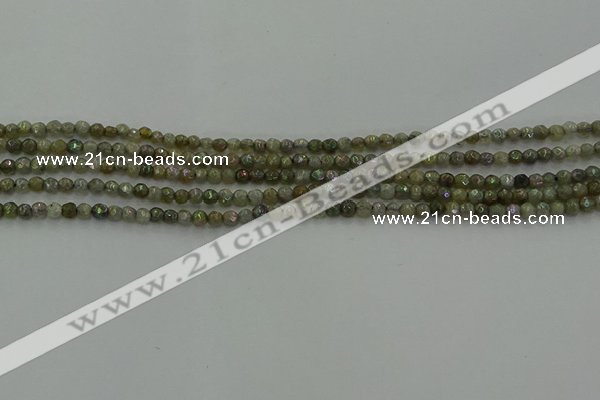 CLB609 15.5 inches 3mm faceted round AB-color labradorite beads