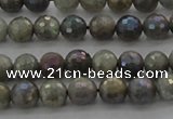 CLB611 15.5 inches 6mm faceted round AB-color labradorite beads