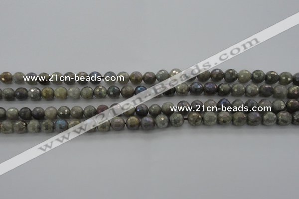 CLB611 15.5 inches 6mm faceted round AB-color labradorite beads