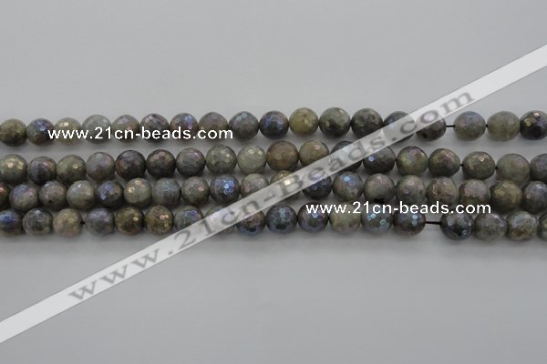 CLB613 15.5 inches 10mm faceted round AB-color labradorite beads