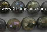 CLB616 15.5 inches 16mm faceted round AB-color labradorite beads