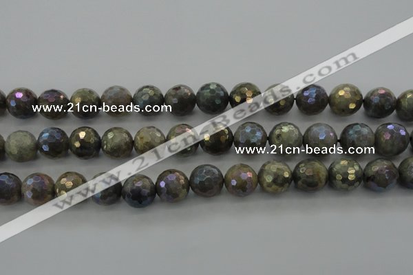 CLB616 15.5 inches 16mm faceted round AB-color labradorite beads