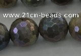CLB618 15.5 inches 20mm faceted round AB-color labradorite beads