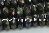 CLB625 15.5 inches 7*12mm faceted rondelle AB-color labradorite beads