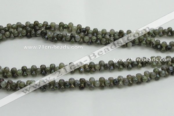 CLB630 15.5 inches 4*9mm bone AB-color labradorite beads