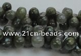 CLB631 15.5 inches 6*12mm bone AB-color labradorite beads