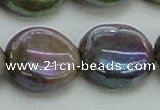 CLB639 15.5 inches 18mm flat round AB-color labradorite beads