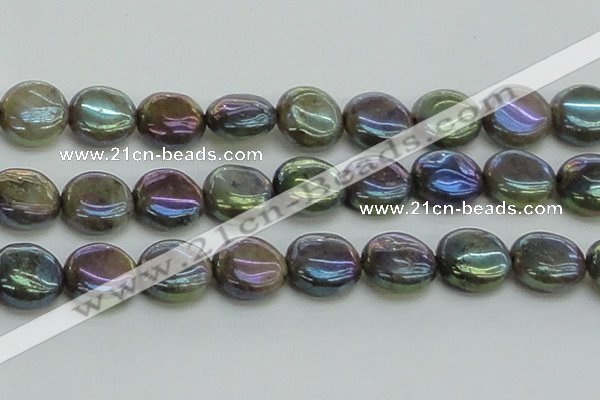 CLB639 15.5 inches 18mm flat round AB-color labradorite beads