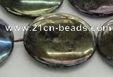 CLB644 15.5 inches 40mm flat round AB-color labradorite beads