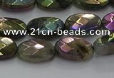 CLB658 15.5 inches 10*14mm faceted oval AB-color labradorite beads