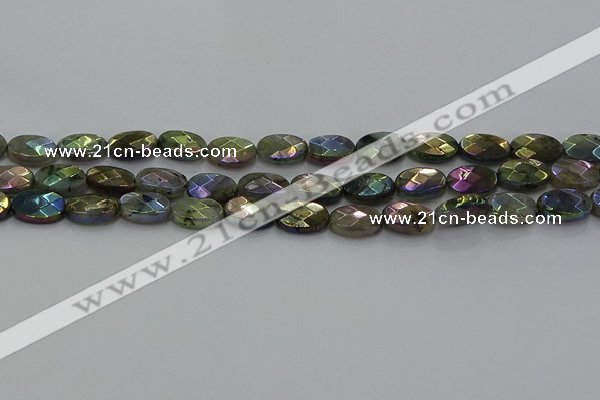 CLB658 15.5 inches 10*14mm faceted oval AB-color labradorite beads