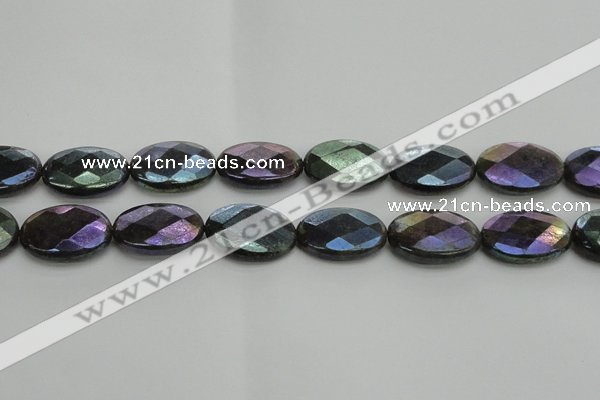 CLB661 15.5 inches 15*20mm faceted oval AB-color labradorite beads