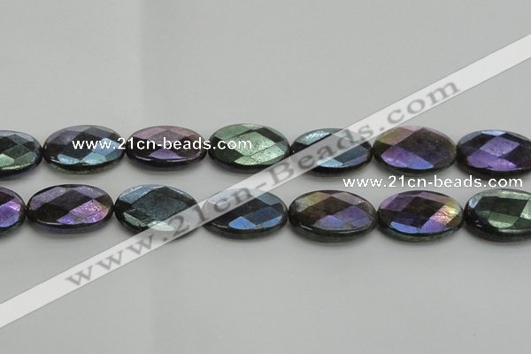 CLB662 15.5 inches 18*25mm faceted oval AB-color labradorite beads