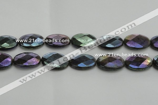 CLB663 15.5 inches 20*30mm faceted oval AB-color labradorite beads