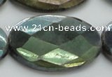 CLB665 15.5 inches 30*40mm faceted oval AB-color labradorite beads