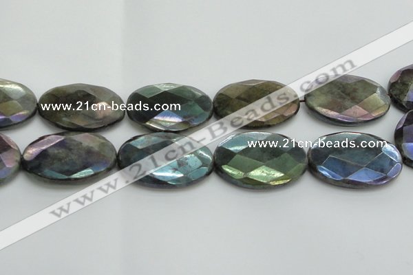 CLB665 15.5 inches 30*40mm faceted oval AB-color labradorite beads