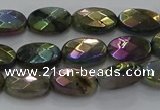 CLB673 15.5 inches 8*10mm faceted oval AB-color labradorite beads