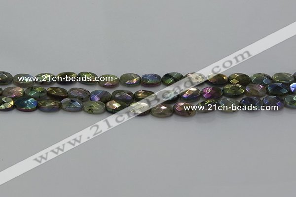 CLB673 15.5 inches 8*10mm faceted oval AB-color labradorite beads