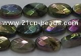 CLB674 15.5 inches 8*12mm faceted oval AB-color labradorite beads