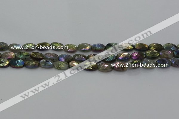 CLB674 15.5 inches 8*12mm faceted oval AB-color labradorite beads