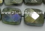 CLB690 15.5 inches 20mm faceted square AB-color labradorite beads