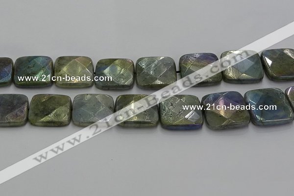 CLB692 15.5 inches 30mm faceted square AB-color labradorite beads