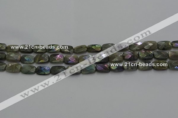 CLB696 15.5 inches 10*14mm faceted rectangle AB-color labradorite beads