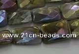 CLB697 15.5 inches 12*16mm faceted rectangle AB-color labradorite beads