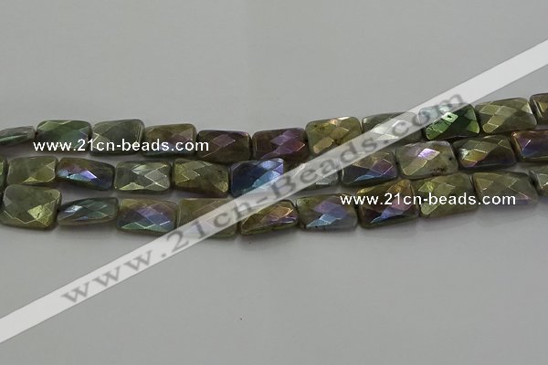 CLB698 15.5 inches 13*18mm faceted rectangle AB-color labradorite beads