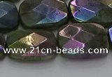 CLB699 15.5 inches 15*20mm faceted rectangle AB-color labradorite beads