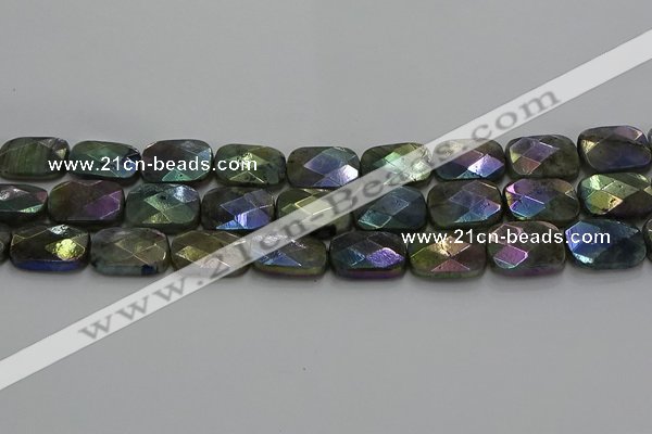 CLB699 15.5 inches 15*20mm faceted rectangle AB-color labradorite beads