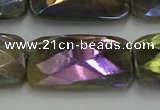 CLB708 15.5 inches 20*30mm faceted rectangle AB-color labradorite beads