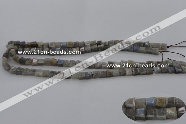 CLB752 15.5 inches 7*9mm faceted trapezoid labradorite gemstone beads