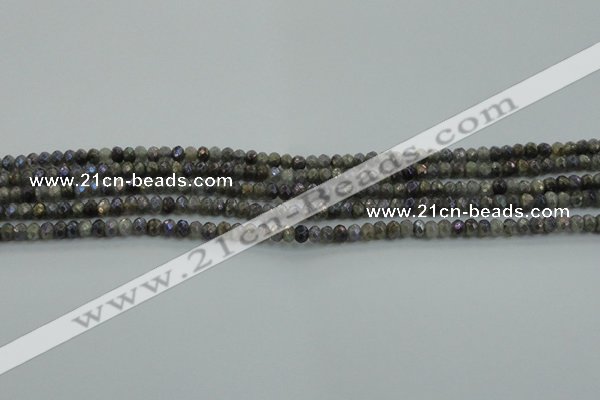 CLB755 15.5 inches 2.5*4mm faceted rondelle AB-color labradorite beads