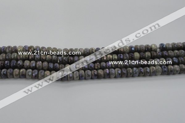 CLB757 15.5 inches 5*8mm faceted rondelle AB-color labradorite beads