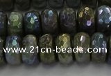 CLB759 15.5 inches 7*12mm faceted rondelle AB-color labradorite beads