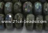 CLB761 15.5 inches 9*16mm faceted rondelle AB-color labradorite beads