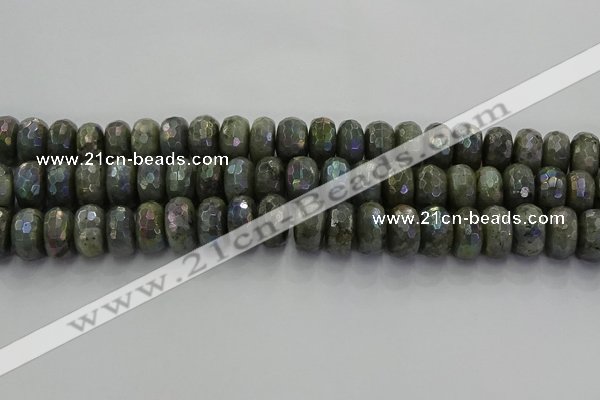 CLB761 15.5 inches 9*16mm faceted rondelle AB-color labradorite beads