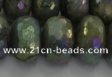 CLB763 15.5 inches 12*20mm faceted rondelle AB-color labradorite beads