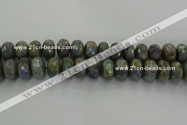 CLB763 15.5 inches 12*20mm faceted rondelle AB-color labradorite beads