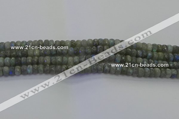 CLB773 15.5 inches 5*8mm faceted rondelle labradorite beads