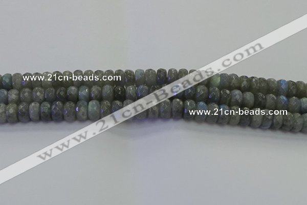 CLB774 15.5 inches 6*10mm faceted rondelle labradorite beads